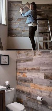 30 best DIY shiplap wall and pallet wall tutorials and beautiful ideas for every room. Plus alternative methods to get the wood wall look easily! A Piece of Rainbow