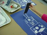 Print white on blue paper to make blueprints