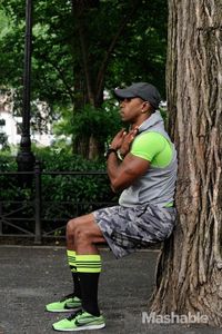 "Wall Sit" via How to use your local park for a kickass workout