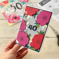 I took Inspiration and used Back to Back Blooms from the Stampin' Up! Mini Catalogue for this 40th Birthday Card by Mikaela Titheridge, UK Independent Stampin’ Up! Demonstrator, The Crafty oINK Pen. Buy your Stampin’ Up! Products through my online store 24/7. Use my Shopping Code at checkout for personal rewards from me. Can be found here on my Blog.