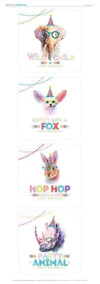 DIY Party Animal Plates + Banner (Free Printables!) // Hostess with the Mostess®