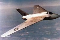 The DH-108, the first British aircraft to break the sound barrier. With German captured aerodynamics data...