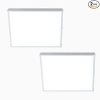 FINXIN LED Flush Mount Ceiling Light,18W Cool White 6000K Milk White Square Lighting Fixture for Closets, Kitchens, Stairwells, Basements, Bedrooms, Washrooms (2 Pack) - - Amazon.com