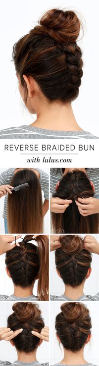 reverse-braid-messy-bun || pinterest • @thaeinspiration ||