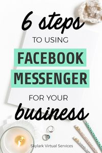 Learn the basics of using Facebook Messenger for business to offer another, popular way for customers to reach out to you. See how easy it is to set up with these six steps and get some ideas for the kinds of messages you might receive and send. Plus get yourself prepared for the growing use of chatbots by making Messenger part of your business! #Facebook #messenger #chatbots