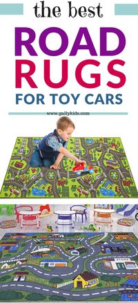 Two of the best road rugs for toy cars. These are large roadway play mats. They look great in any bedroom. They are also great for playing especially for kids who love playing with cars. Kids love these!
