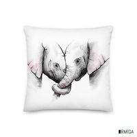 This Valentine's Day (or for any day, really), give the gift of love with this beautiful pillow with its unique design. Your bedroom or living room also deserves some love, and because you love elephants, you'll smile every time you look at this pillow that you won't find anywhere else. Get yours today! Available for a limited time! #elephants #illustration #digitalart #homedecor #wildlife #nature #illustrator #valentinesday #love #pillows