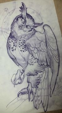 Owl tattoo design • Visit artskillus.ru for more tattoo ideas