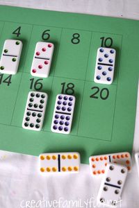 Help your kids have fun while learning their doubles math facts with this Domino Doubles Game from Creative Family Fun