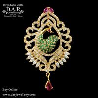 Peacock gold pendant dollar. Shipping across India. Shop Online at darjewellery.com