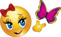 Smiley und Schmetterling