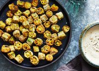 Crispy fried okra with no oily mess.