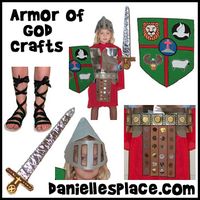 Armor of God Bible Crafts for Sunday School www.daniellesplace.com