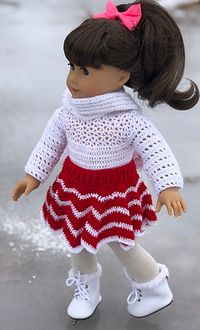 Ravelry: American Girl Doll Chevron Skirt pattern by Elaine Phillips