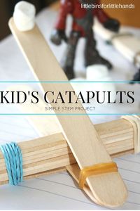 Popsicle Stick Catapult for Kids STEM Activity.
