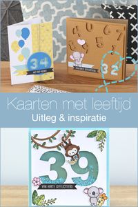 Vandaag laat ik verschillende verjaardagskaarten zien met daarop de leeftijd van de jarige (ook geschikt voor een jubileum). Ik gebruikte verschillende technieken om de kaarten te maken. Bij elke kaart leg ik uitgebreid uit hoe ik deze heb gemaakt, zodat jij ook aan de slag kunt. Hopelijk kan ik je inspireren :-).