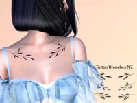 *3 options (black) Found in TSR Category 'Sims 4 Female Tattoos'