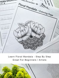 Buy Floral Mandala Pattern Sheets Set of 10 Patterns Training online on Etsy India. Shop for handmade, vintage and unique Digital Drawings & Illustrations items from DesignsByJayshree online on Etsy