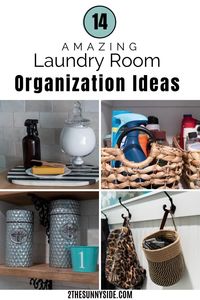 14 USEFUL LAUNDRY ROOM ORGANIZATION IDEAS YOU NEED TO SEE The most useful ideas for organizing your laundry room on a budget. You’ll find ideas to tame the clutter, open shelves, creative storage solutions, ideas for wall storage and ideas to make your laundry room more functional. Ideas with glass jars, baskets and DIY. Plus inspiration if your laundry room is small.m#laundryroomorganization #laundryroomstorageideas #laundryroom