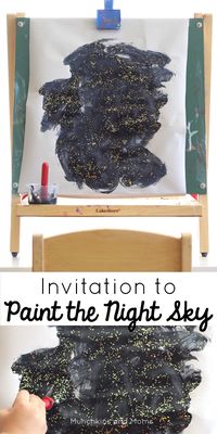 Invitation to Paint the Night Sky - Munchkins and Moms