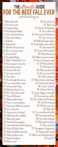 The Ultimate Guide for the Best Fall Ever, Awesome Family Fun Autumn Bucket…