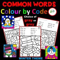 Your students will enjoy colouring the 15 different colour by code worksheets while learning to find and become more familiar with more than a hundred of the most common English words. The reading of colour words and the identification of the colour is also an aspect of the resource. The development...