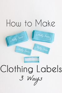 How to Make Clothing Tags - 3 Options - Melly Sews