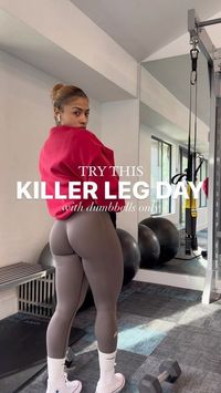 CHASITY | ONLINE FITNESS COACH on Instagram: "at home, at the gym, honestly where ever you are, this leg day routine is going to murder you! Grab yourself a heavy set dumbbell pairs and a medium pair. Hip Thrust then Kas Bridge with a 10 second hold. Sumo Squats to body weight sumo Elevated Goblet Squats (use your small size weights to step on) DB RDL Reverse to Front lunges This is straight from my @HOME customize program leg day edition! Link in bio to sign up for my 1:1 online coac