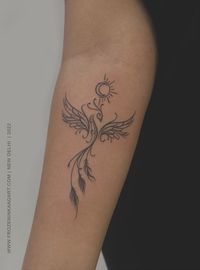 Phoneix is a fire bird. It says rise from the ashes. Its a very powerful tattoo. #phoenixtattoo #delhitattoostudio