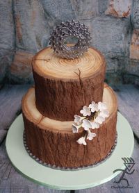 tree bark wedding cake - Google Search