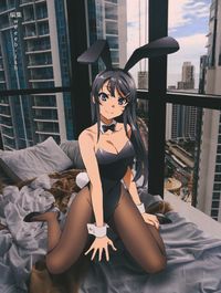 Anime : Bunny girl senpai / seishun buta yarou... #Aesthetic #wallpaper #pfp #profile #picture #icon