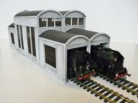 Maquette d'une rotonde type G à l'échelle HO.