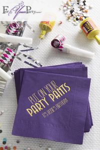 Make a Birthday celebration extra special with these cute custom beverage napkins. Personalize to match your party with hundreds of options at ForYourParty.com.