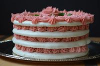 Strawberry Buttercream and Lemon Curd Dacquoise