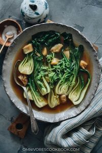 Try this truly Chinese-style bok choy soup for a uniquely savory and flavorful way to enjoy more vegetables with your dinner. {Gluten-Free, Vegan}