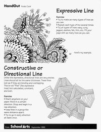 No Corner Suns: Free Expressive Line handout and substitute lesson