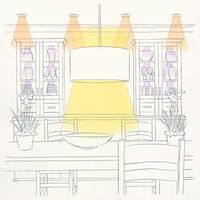 Dining rooms are probably the easiest rooms in the house for most people to light effectively. After all, most of the action happens around the table. A chandelier or pendant over the dining table does the lion's share of the work, but don't forget the possibilities of a task lamp on the sideboard or in-cabinet lighting to put the spotlight on a china hutch filled with favorite collections or family heirlooms.
