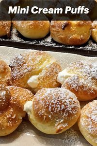 Mini cream puffs are tasty and great for Fall parties. Making them is easy. Just follow the recipe direction.