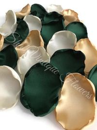 Awesome! Amazing! Our latest arrival. Emerald green, ivory, gold Flower Petals, Wedding Aisle Decor, Birthday Party, Dessert Table Decor at $7. #bride #bridal #party #decor #wedding #brides #purplewedding #bridetobe2022 #firstbirthday #digitalplanners