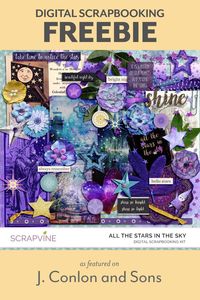 All The Stars full kit freebie from Scrapvine