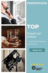 Qui su Troppotogo trovi una vasta selezione di regali di Natale per lui a cui molto probabilmente non avresti mai pensato. #regaliperlui #regalo #regali #regalidinatale #regalodinatale #natale #regalidilnataleperlui #christmasgifts