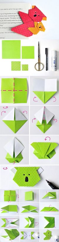 DIY Koala Origami - Lesezeichen