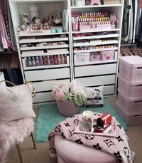 DIY fanatics are transforming Ikea units into stunning, bargain walk-in wardrobes…with room for shoes, bags AND make-up