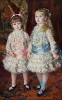 Pierre-Auguste Renoir foi um pintor francês impressionista. Sua obra foi influenciada pelo sensualismo e pela elegância do rococó, embora não faltasse um pouco da delicadeza de seu ofício anterior como decorador de porcelana. Nascimento: 25 de fevereiro de 1841, Limoges Falecimento: 3 de dezembro de 1919, Cagnes-sur-Mer Cônjuge: Aline Charigot (desde 1890) Período: Impressionismo Obras: Luncheon of the Boating Party, Mais Filhos: Jean Renoir, Pierre Renoir, obra: Pink and Blue, 1881