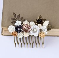 Autumn Hair Comb Floral Hair Accessory, Shabby Chic Head Piece, Rustic Elegant Hair Comb, Vintage Romantic Fall