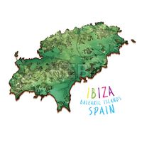 3D Island Map of Ibiza. Detailed vector illustration. Isolated concept for infographic and marketing.... ... #download #vector #infographic #marketing #travel #beautiful #map #communication #design #hebstreit