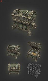 Low Poly Treasure Chest Small