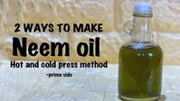 How to make Neem oil | 2 ways to make neem oil | hot and cold press meth...