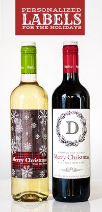 Personalized wine labels for your holiday hosts | www.icustomlabel.com