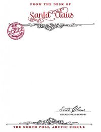 Free Printable Letter Head From Santa Claus